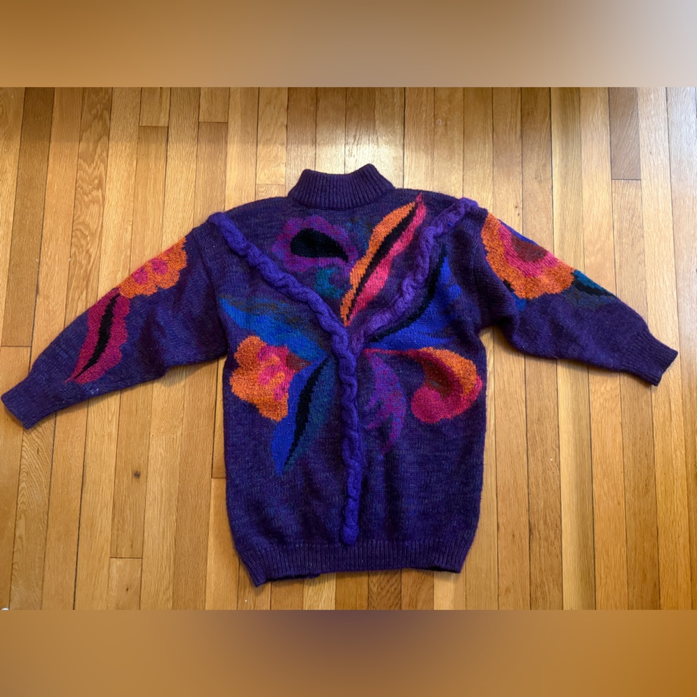 Vintage Mariea Kim 80s abstract colorful sweater
